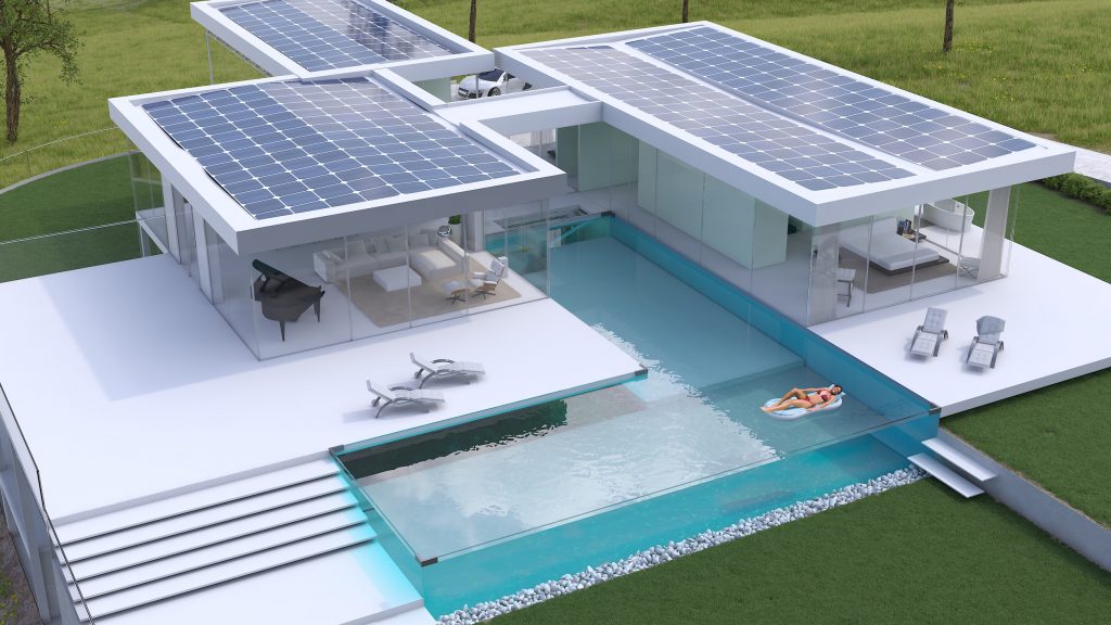 Artists impression of glass house