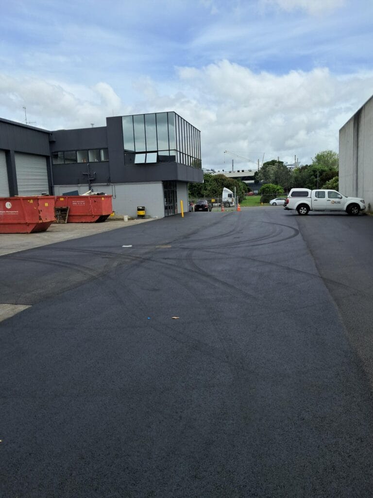 commercial carpark surrounded by buildings