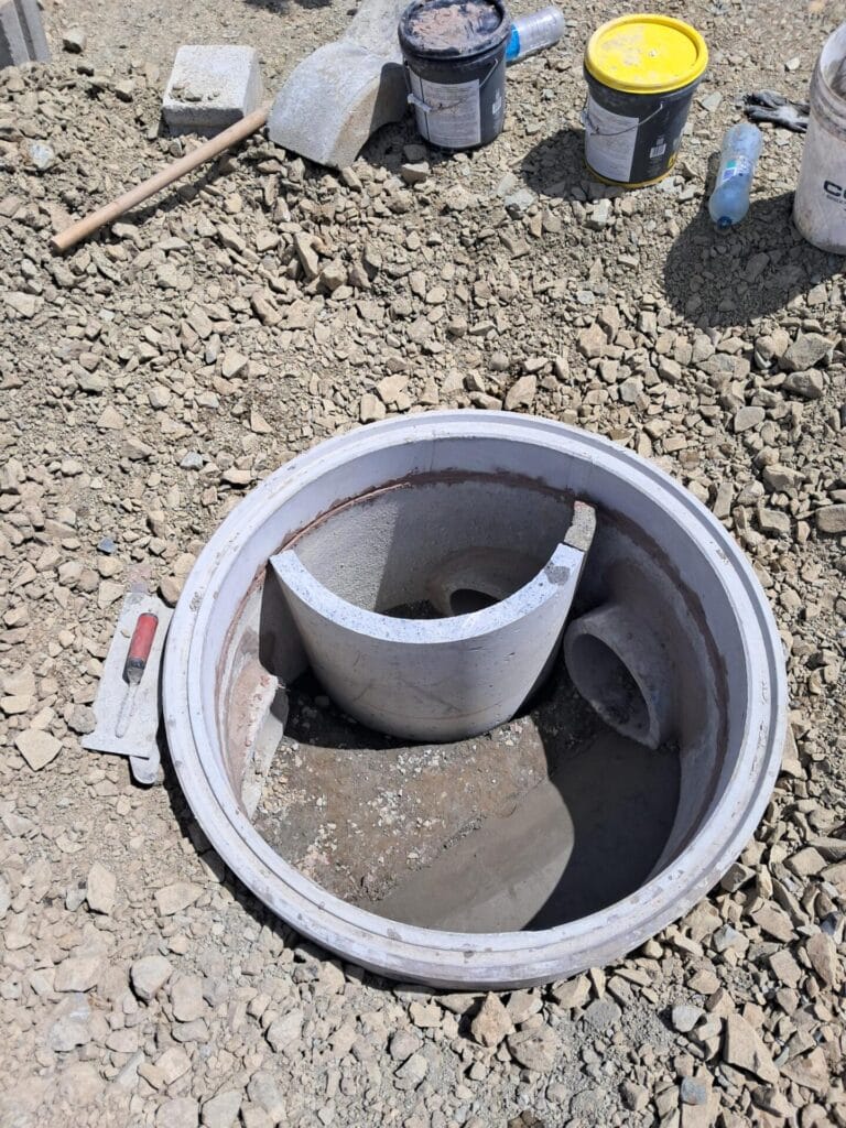 a concrete stormwater drain