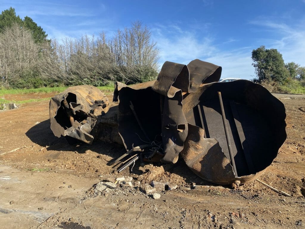 some old underground tanks on ground.