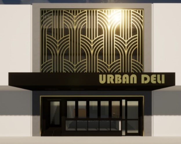 a heritage building with a large window